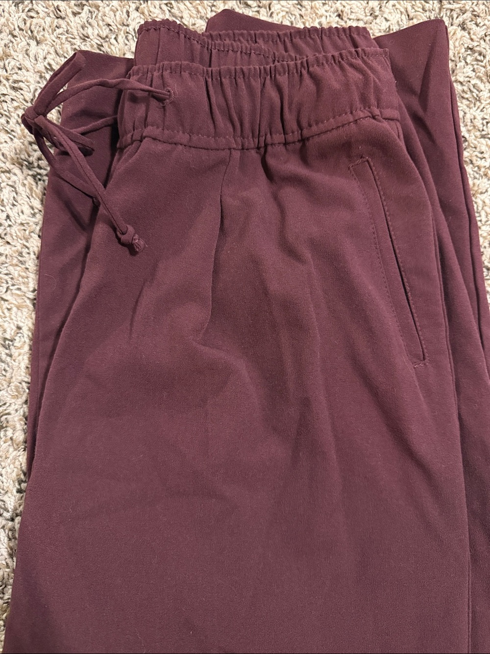 Women’s Old Navy Drawstring Relaxed Pants - Burgundy - Picture 3 of 4